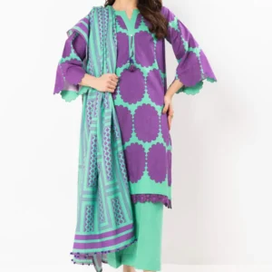 alkaram studio 3 piece printed lawn – spring/summer collection | 30% off