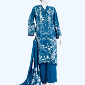 khaadi 3 piece viscous (lenen) suit – 100% cotton | free shipping | 20% off