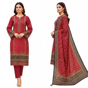khaadi 3 piece jacquard suit – 100% cotton | free shipping | 50% off