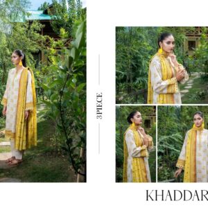 zesh 3 piece printed airjet khaddar – winter collection | 30% off | free shipping