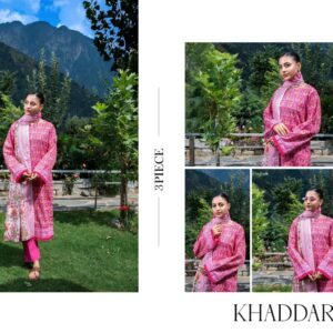 zesh 3 piece printed airjet khaddar – winter collection | 30% off | free shipping
